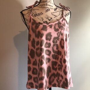 NEW sexy Wandering Dreams PAJAMA SET PINK ANIMAL PRINT XL spaghetti straps